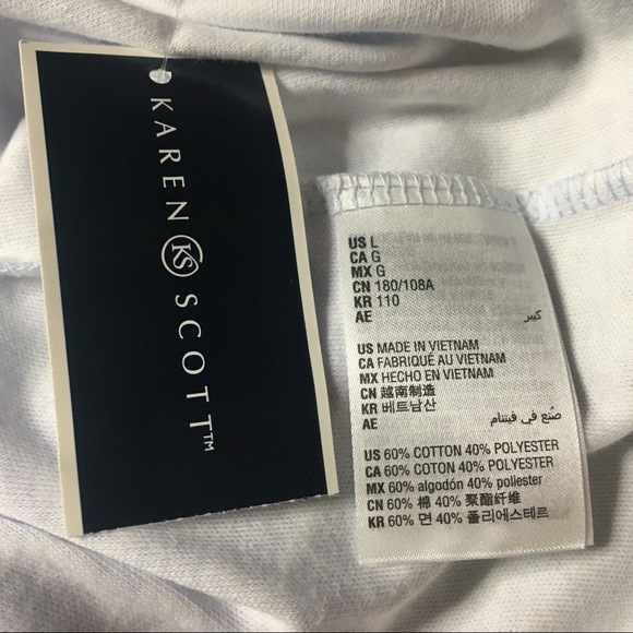 Karen Scott Lighthouse Embellished Graphic T-Shirt Short Sleeve Coastal Large - Picture 4 of 7